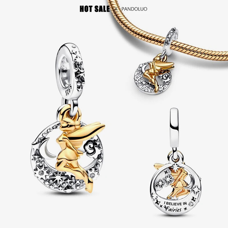Novinka v sérii Disney Charm Beads Hodí sa k Pandora Original Charms náramok pre ženy 925 Strieborný prívesok s korálkami DIY šperky Hot Sale