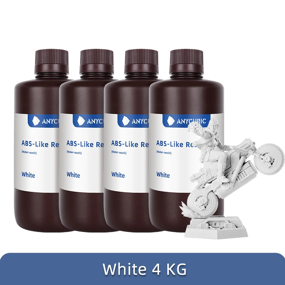 Najnovšia ANYCUBIC ABS-like živica V2 vodou umývateľná 405nm fotopolymérová živica ABS 3D živica s vysokou presnosťou pre LCD 3D tlačiareň