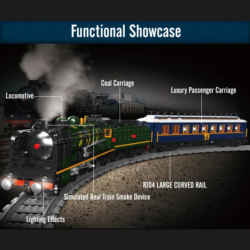 Mold King 12025 Technická stavebnica auta RC motorizované francúzske železnice SNCF 231 Parná lokomotíva Modely vlakov Hračky Darček pre deti