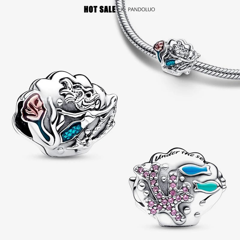 Novinka v sérii Disney Charm Beads Hodí sa k Pandora Original Charms náramok pre ženy 925 Strieborný prívesok s korálkami DIY šperky Hot Sale