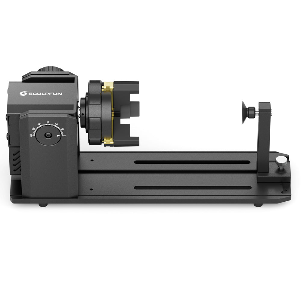SCULPFUN RA Pro Laser Rotary Module, for Laser Engraving Cylindrical/Irregularly Round Objects, No Roller