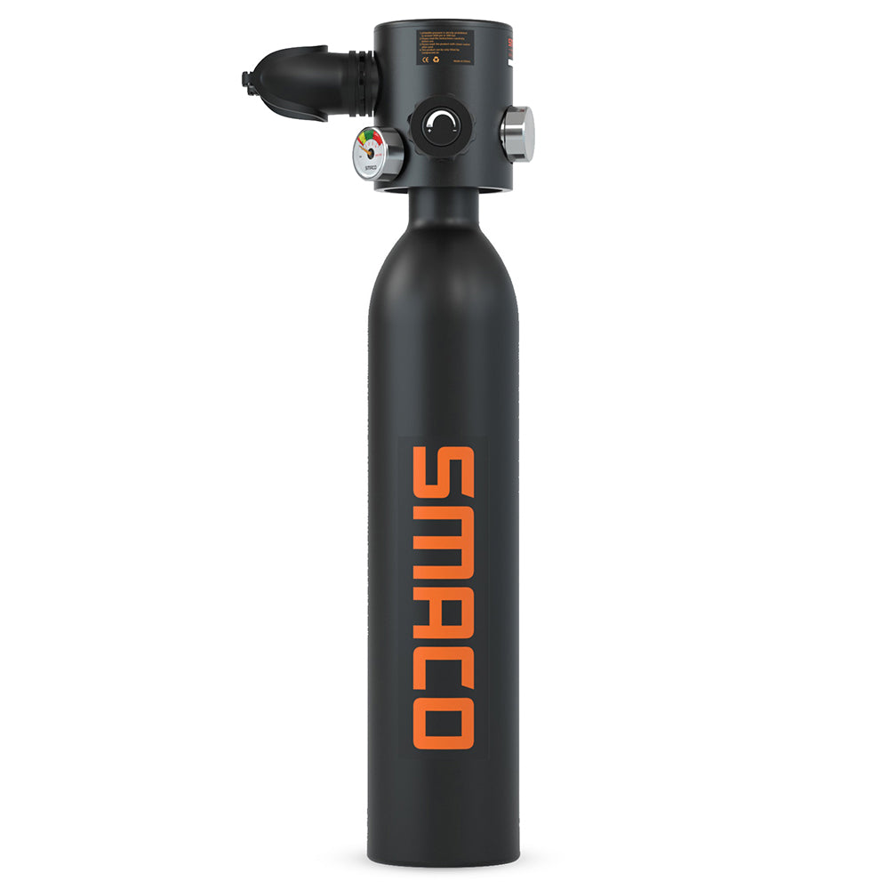 SMACO S500 0.7L Mini Scuba Diving Tank - Black