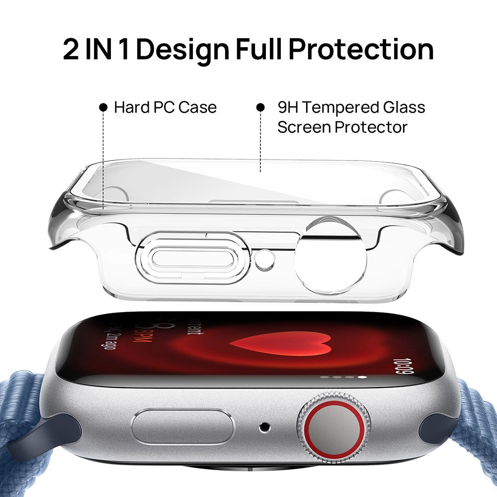 SODI CS04 2-Pack Ultra-Thin Anti-Scratch Protective Case for Apple Watch S9/S8/S7 (45mm)