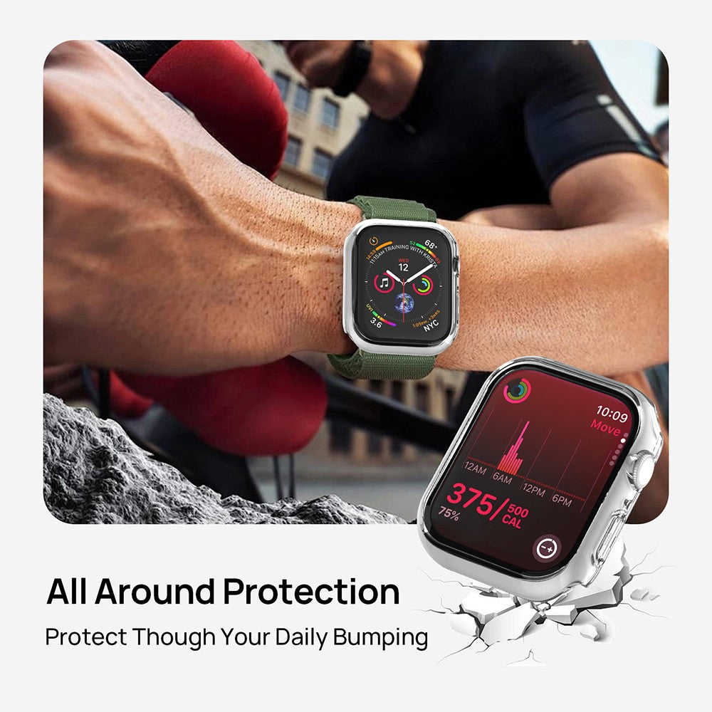 SODI CS04 2-Pack Ultra-Thin Anti-Scratch Protective Case for Apple Watch S9/S8/S7 (45mm)