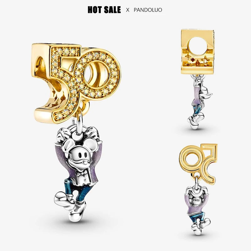 Novinka v sérii Disney Charm Beads Hodí sa k Pandora Original Charms náramok pre ženy 925 Strieborný prívesok s korálkami DIY šperky Hot Sale