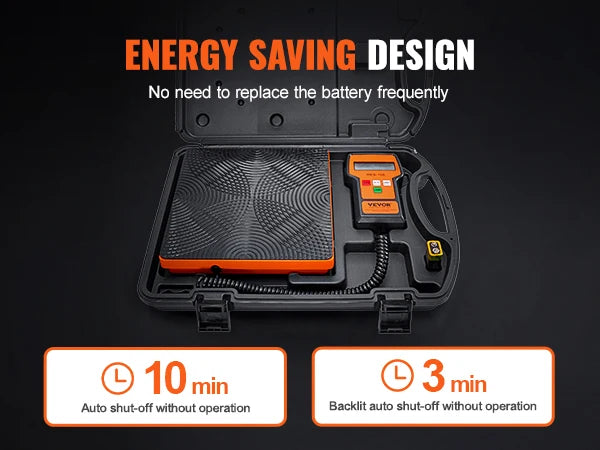 Váha na chladivo VEVOR 110/220 LBS HAVC nabíjacia váha obnovy freónu s káblovým diaľkovým ovládaním 2/5 g, vysoko presná elektronika