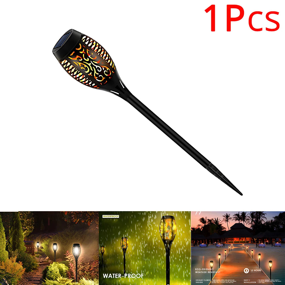 1/2/4/8 ks Svietidlá so solárnym plameňom 12LED žiaroviek Blikajúce Vodotesné Záhradné Dekorácie Vonkajšie Trávnikové Cestičky Dvor Patio Nočné podlahové svietidlá