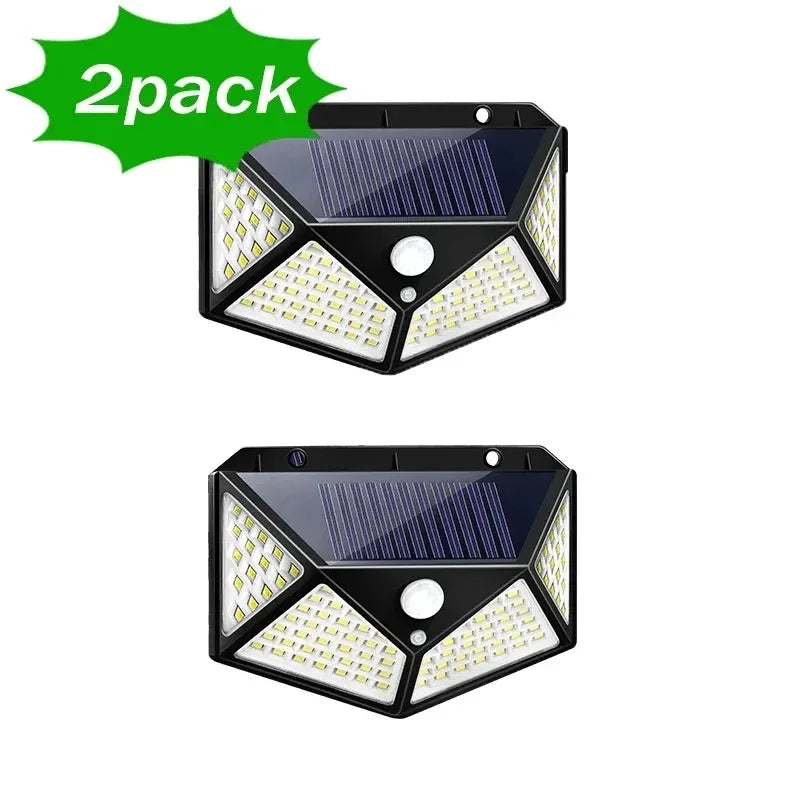 6 kusov 100 LED reflektorov Solárna lampa Pohybový senzor Vonkajšia záhradná dekorácia Solárne LED osvetlenie senzorom Vodotesný reflektor