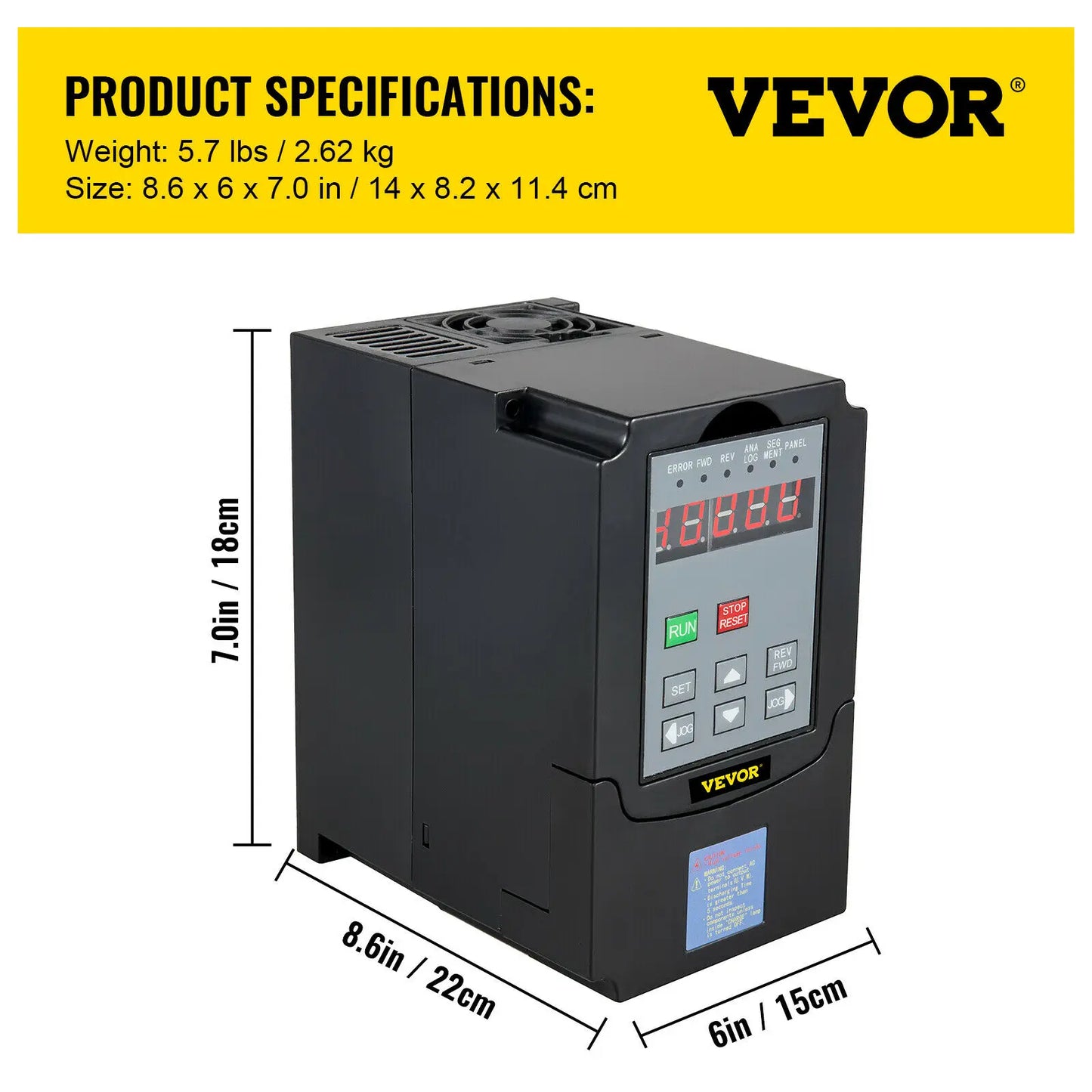 VEVOR VFD invertorový frekvenčný menič 1.5/2.2/3.0/4.0/5.5/7.5KW AC 220V 3P regulátor výstupnej rýchlosti pre motorový CNC