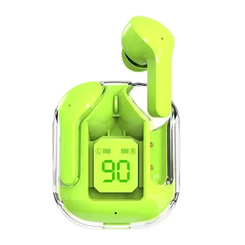Bezdrôtová náhlavná súprava Bluetooth T2 tws Transparentné slúchadlá ENC LED Power Digital Display Stereo Sound Slúchadlá pre všetky smartfóny