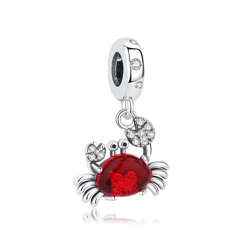 Originálne 925 Sterling Silver Charms Love Heart Korytnačka Murano Glass Prívesok Korálky Fit Pan náramok Náhrdelník Šperky pre ženy
