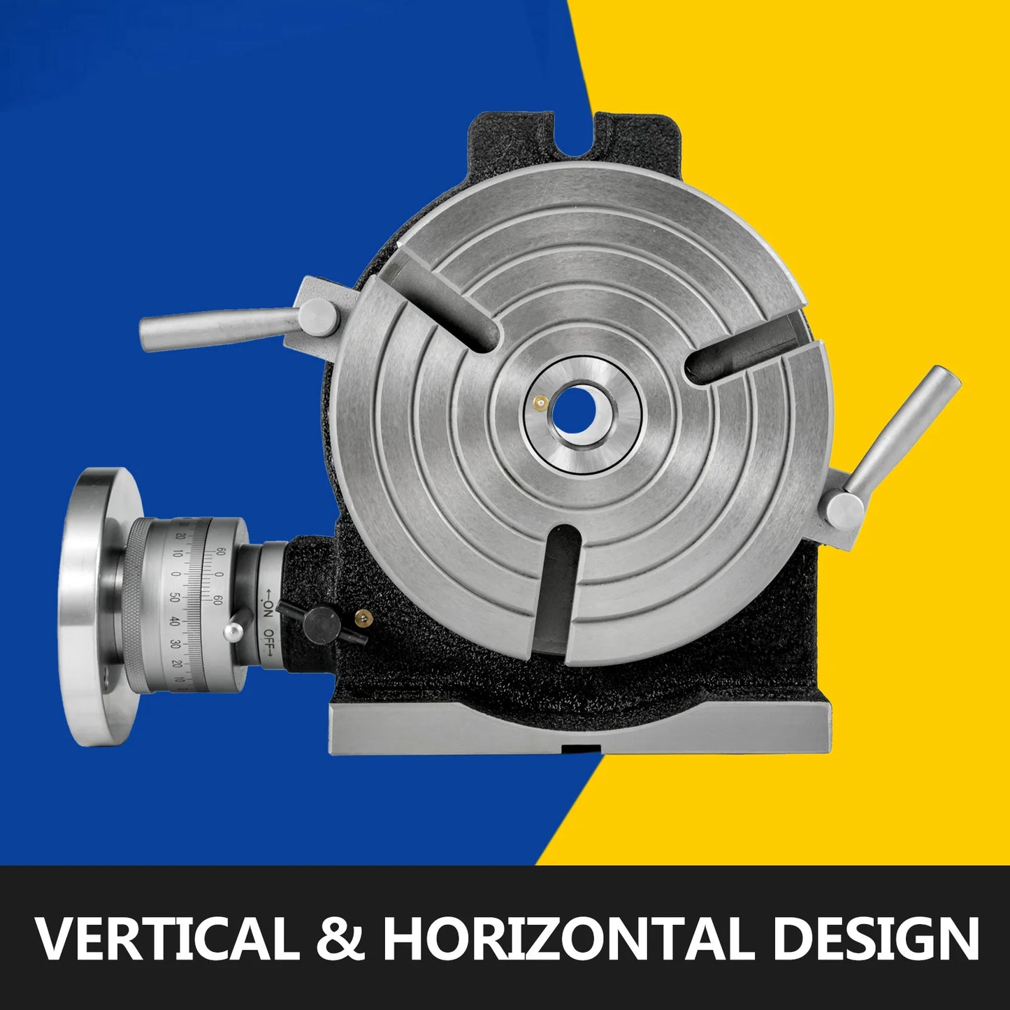VEVOR otočný stôl 8 palcový/200 mm horizontálny vertikálny otočný stôl MT-3 3-drážkový / 4-drážkový na frézovanie 360 stupňov presná práca