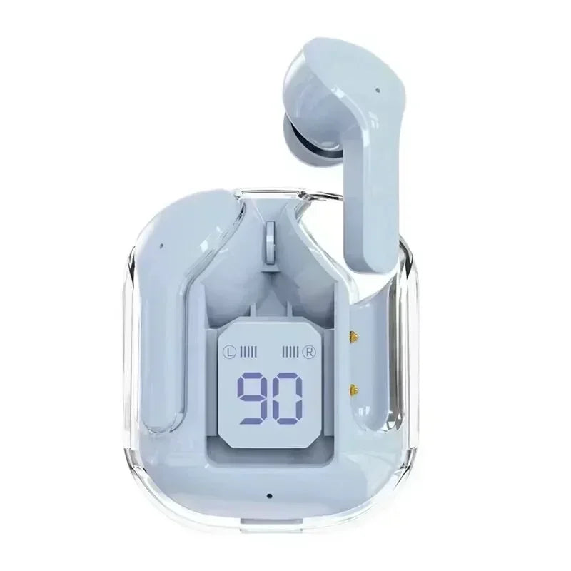 Bezdrôtová náhlavná súprava Bluetooth T2 tws Transparentné slúchadlá ENC LED Power Digital Display Stereo Sound Slúchadlá pre všetky smartfóny