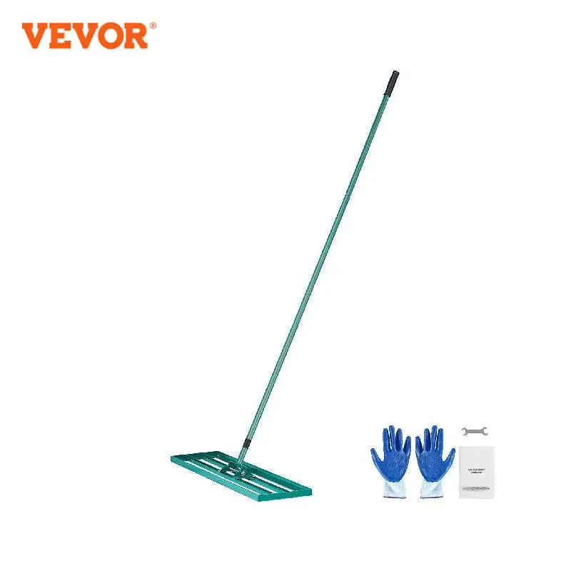 VEVOR Hrable na vyrovnávanie trávnika 36 palcov x 10 palcov Robustný vyrovnávač trávnika so 78 palcovou oceľovou predĺženou rukoväťou pre záhradnú golfovú trávnikovú farmu