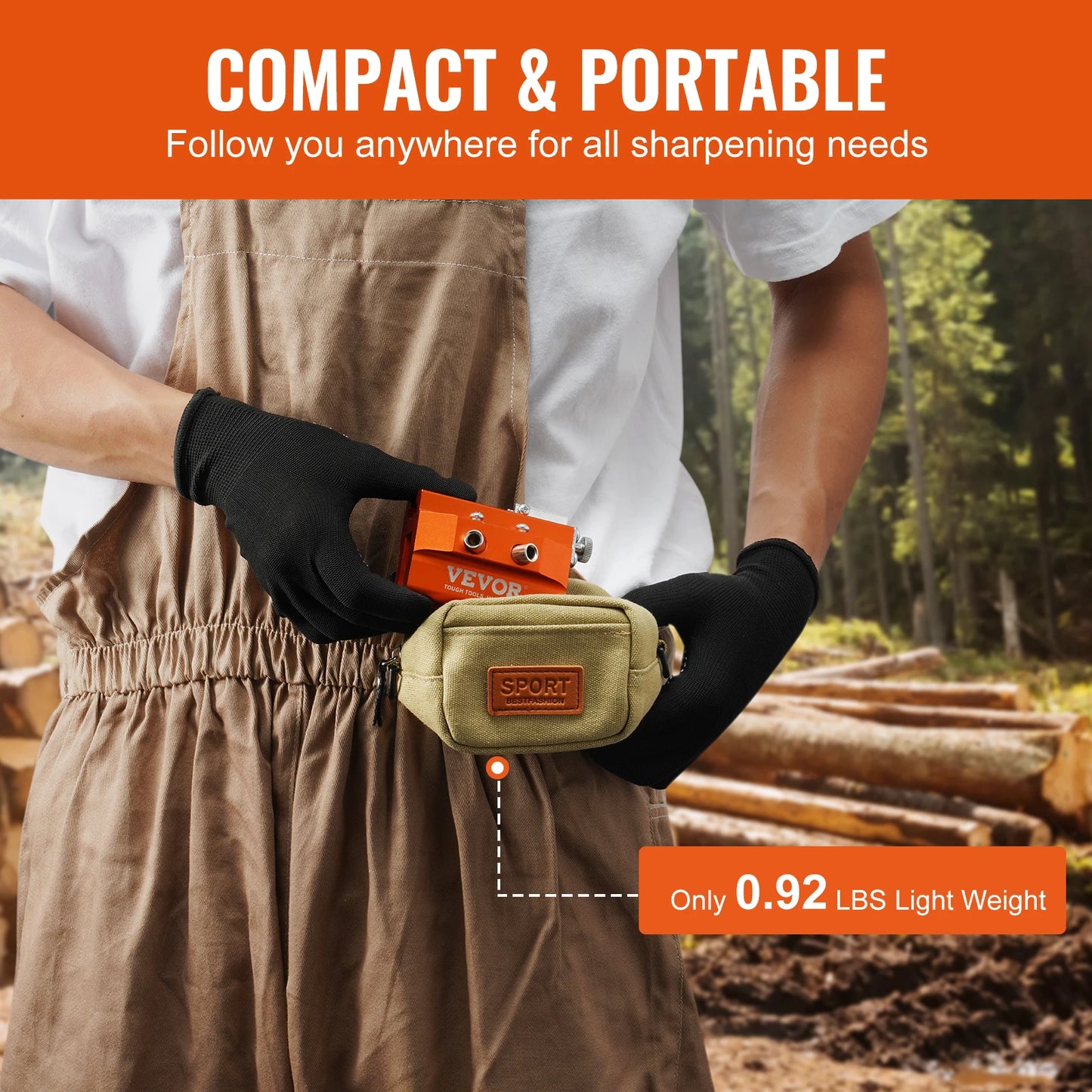 Brúska na reťazové píly VEVOR Ručne kľukatá brúska pre reťazové píly Sada náradia so 4 brúsnymi hlavami pre záhradníkov Lumberjack