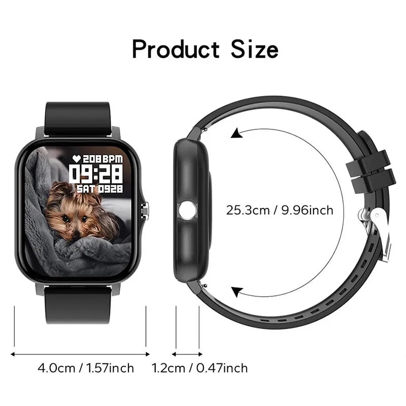 Nové SmartWatch 1,83-palcová veľká farebná obrazovka Plnodotykový vlastný ciferník Inteligentné hodinky Bluetooth Hovor s podporou aplikácií Inteligentné hodinky Ženy Muži