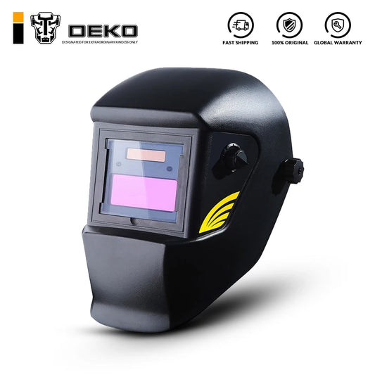 DEKO Basal Black Solar Auto Darkening MIG MMA elektrická zváracia maska/prilba/zváracia šošovka pre zvárací stroj alebo plazmovú rezačku