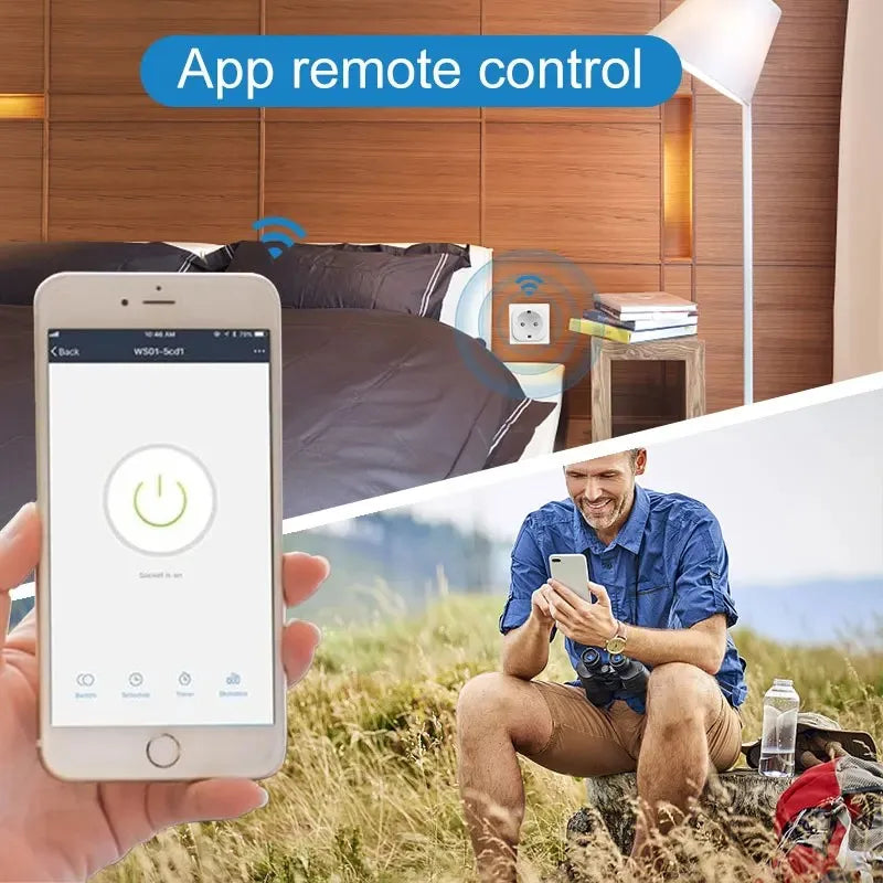 Inteligentná zásuvka Tuya EU16A/20A Wifi inteligentná zástrčka s monitorovaním napájania Podpora diaľkového ovládania APP Smart Life Asistent Google Alexa