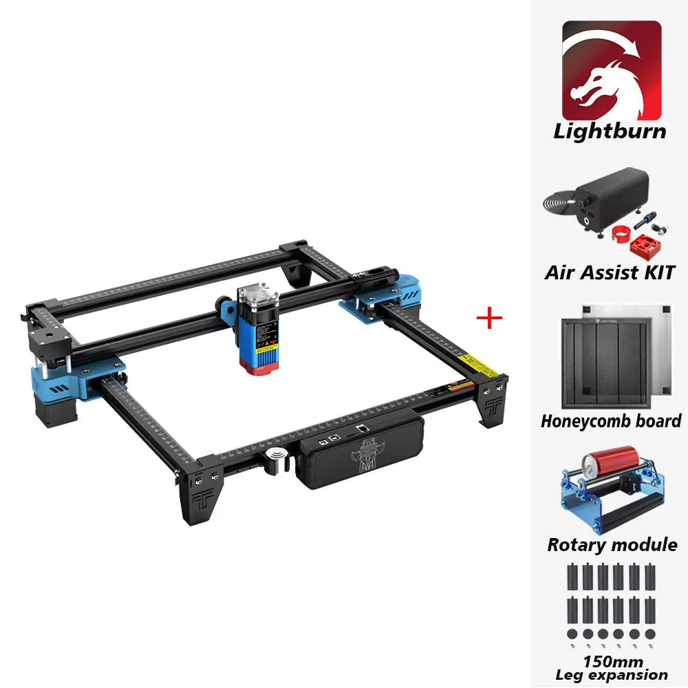 Laserový gravírovací stroj pre začiatočníkov TwoTrees Offline ovládanie 40W DIY drevoobrábací laserový gravírovací stroj na rezanie CNC stroja