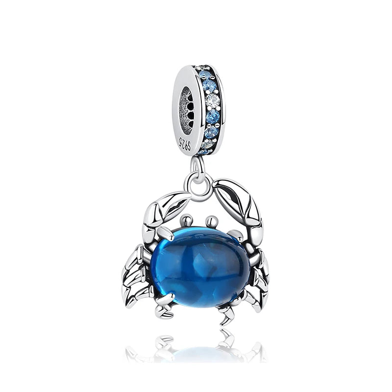 Originálne 925 Sterling Silver Charms Love Heart Korytnačka Murano Glass Prívesok Korálky Fit Pan náramok Náhrdelník Šperky pre ženy