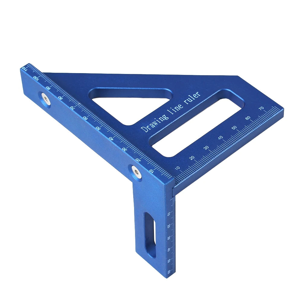 3D viacuhlové meracie pravítko 45/90° Plastové tesárske pravítko Štvorcový uhlomer Pravítko rysovacej čiary Nástroj na rozloženie pokosu trojuholníka
