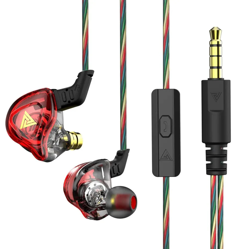 Originálne QKZ AK6 DMX medený ovládač HiFi káblové slúchadlá Športové slúchadlá Basové Stereo slúchadlá s mikrofónom Hudobné slúchadlá 3,5 mm do uší s mikrofónom