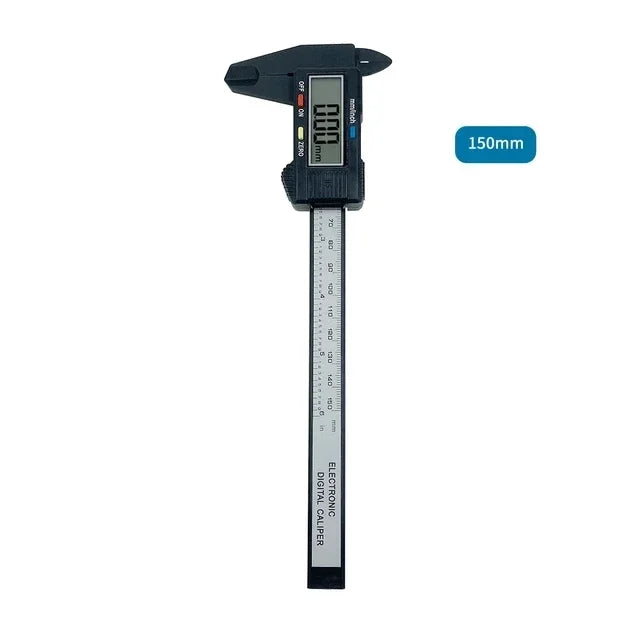 150 mm 100 mm Elektronické digitálne posuvné meradlo Číselník z uhlíkových vlákien Vernier Posuvné meradlo Mikrometer Merací nástroj Digitálne pravítko