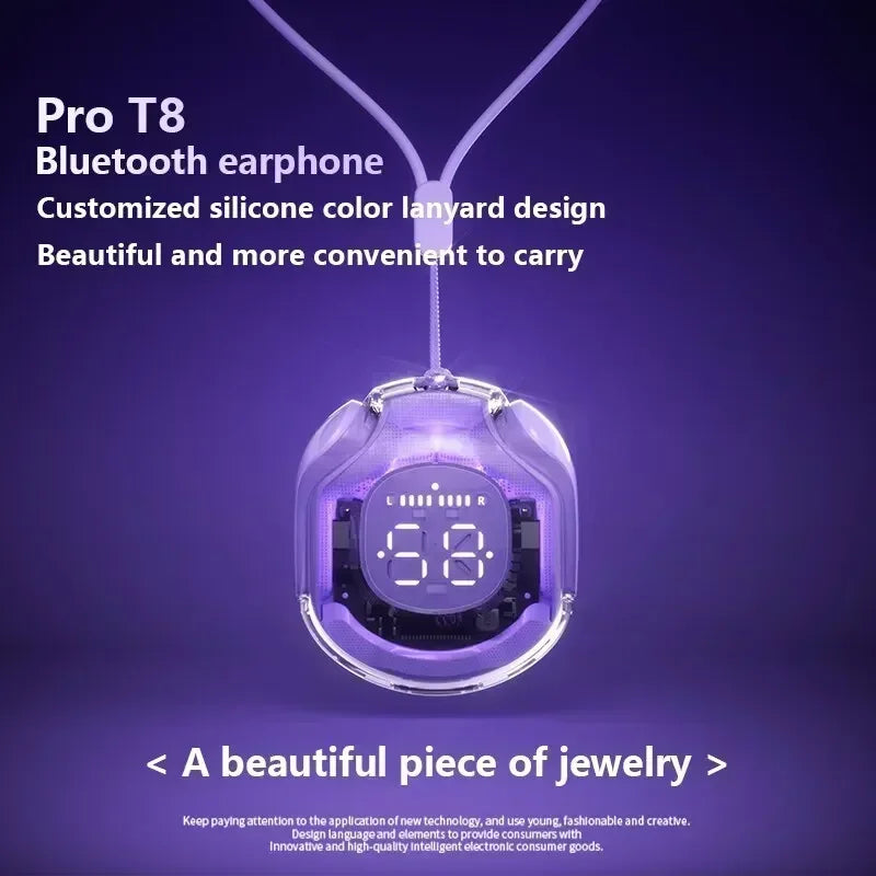 Bezdrôtové Bluetooth slúchadlá T8 Bezdrôtové Bluetooth slúchadlá LED Power Digital Display Stereo Sound Bezdrôtové slúchadlá pre Xiaomi