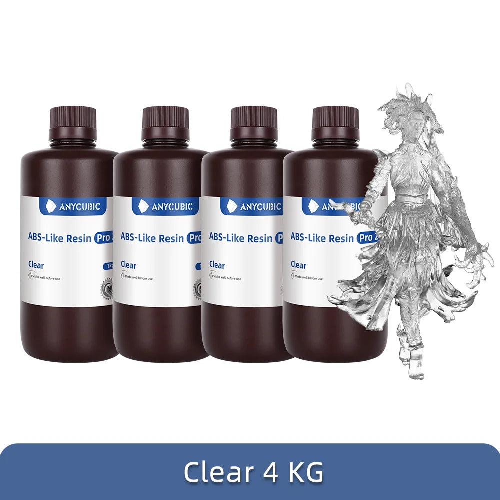 Nové 2 kusy/šarže ANYCUBIC ABS Like+ UV vytvrdzovanie 405nm štandardná fotopolymérová živica ABS 3D živica s vysokou presnosťou pre LCD
