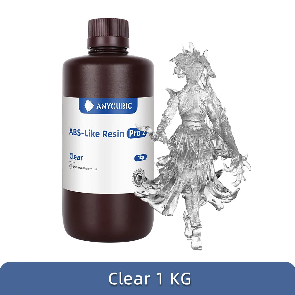 Najnovšia Anycubic ABS-Like+ Resin Pro 2 rýchle UV vytvrdzovanie 405nm štandardná fotopolymérová živica ABS 3D živica s vysokou presnosťou pre LCD