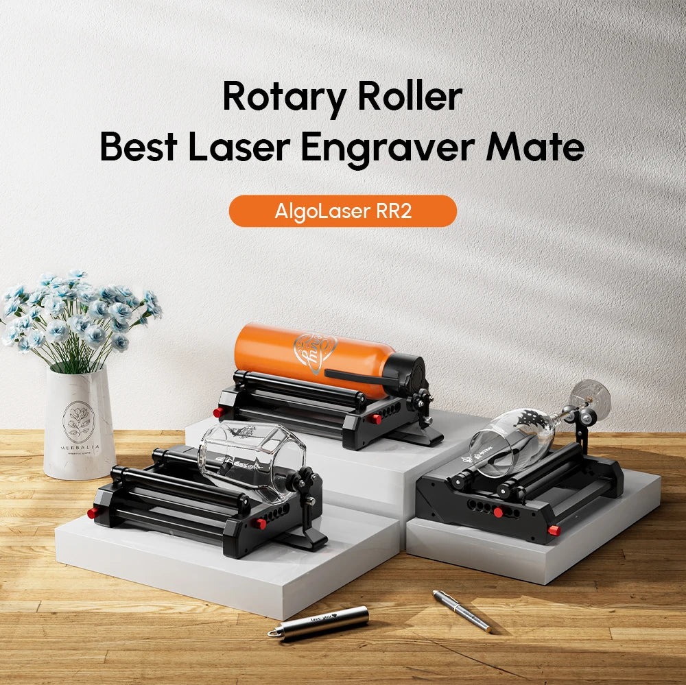 AlgoLaser Delta 22W HD 3,5-palcový laserový gravírovací stroj s dotykovou obrazovkou typu všetko v jednom s inteligentným fotoaparátom, rotačným, laserovým lôžkom, krytom