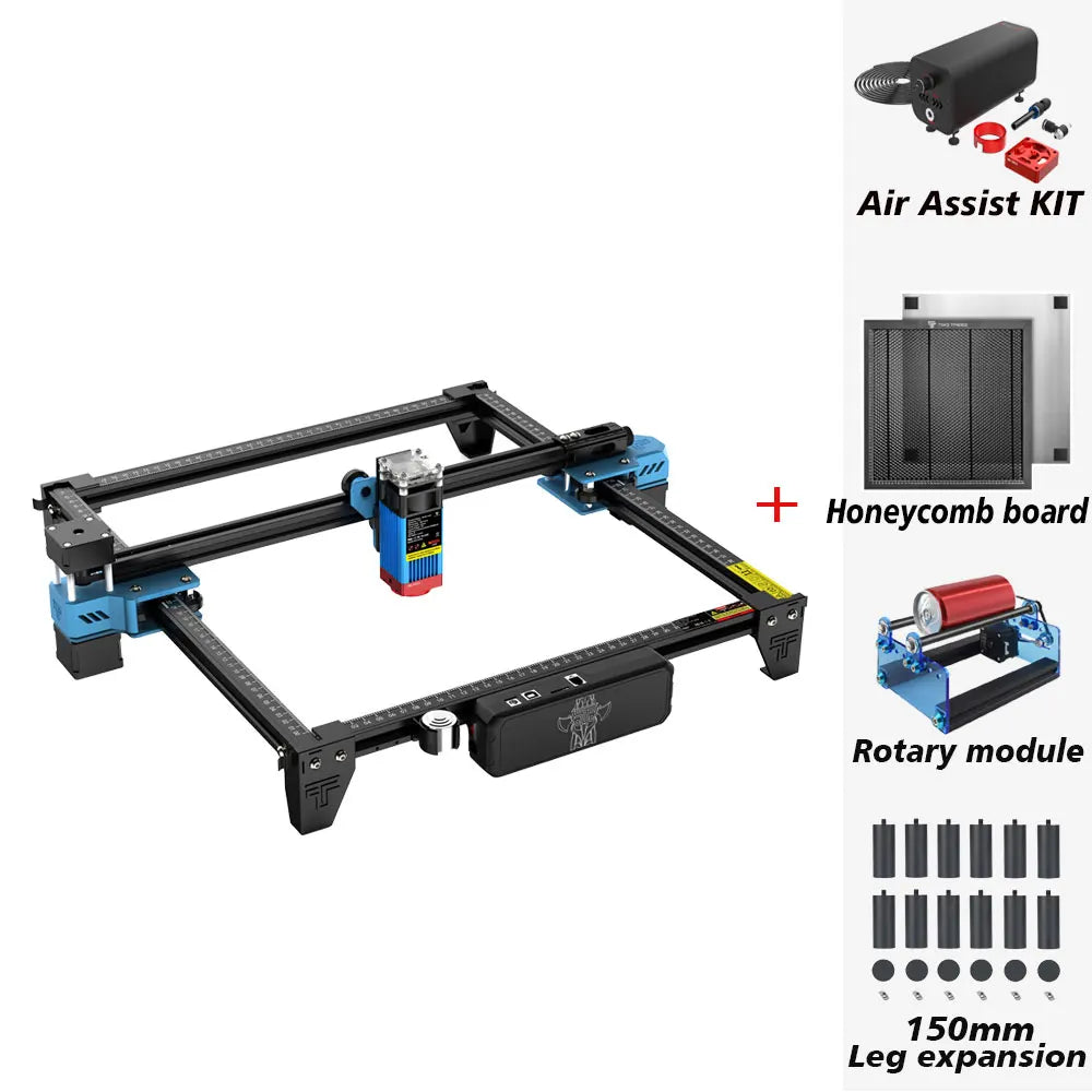 Laserový gravírovací stroj pre začiatočníkov TwoTrees Offline ovládanie 40W DIY drevoobrábací laserový gravírovací stroj na rezanie CNC stroja