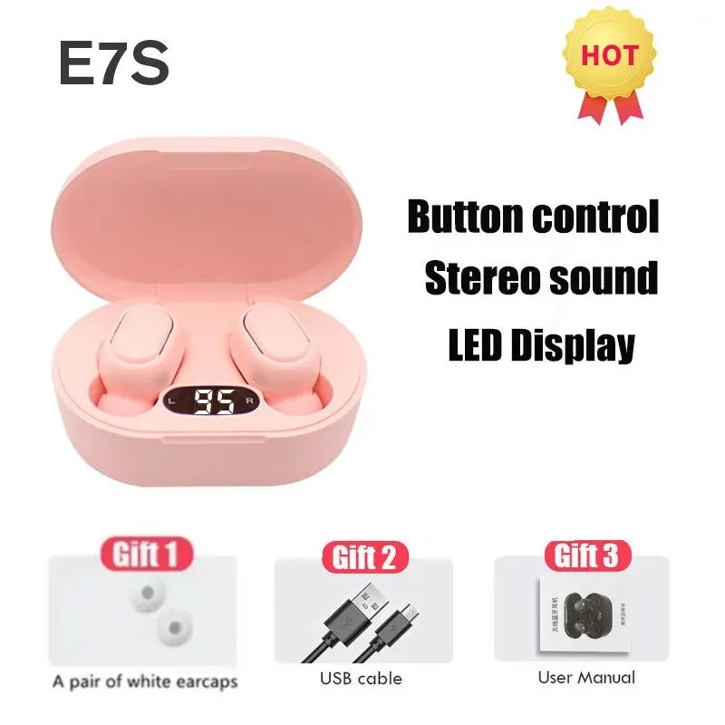 TWS E7S Fone 5.3 Bluetooth slúchadlá Bezdrôtové slúchadlá Slúchadlá s potlačením hluku s mikrofónom Bezdrôtová Bluetooth náhlavná súprava pre Xiaomi