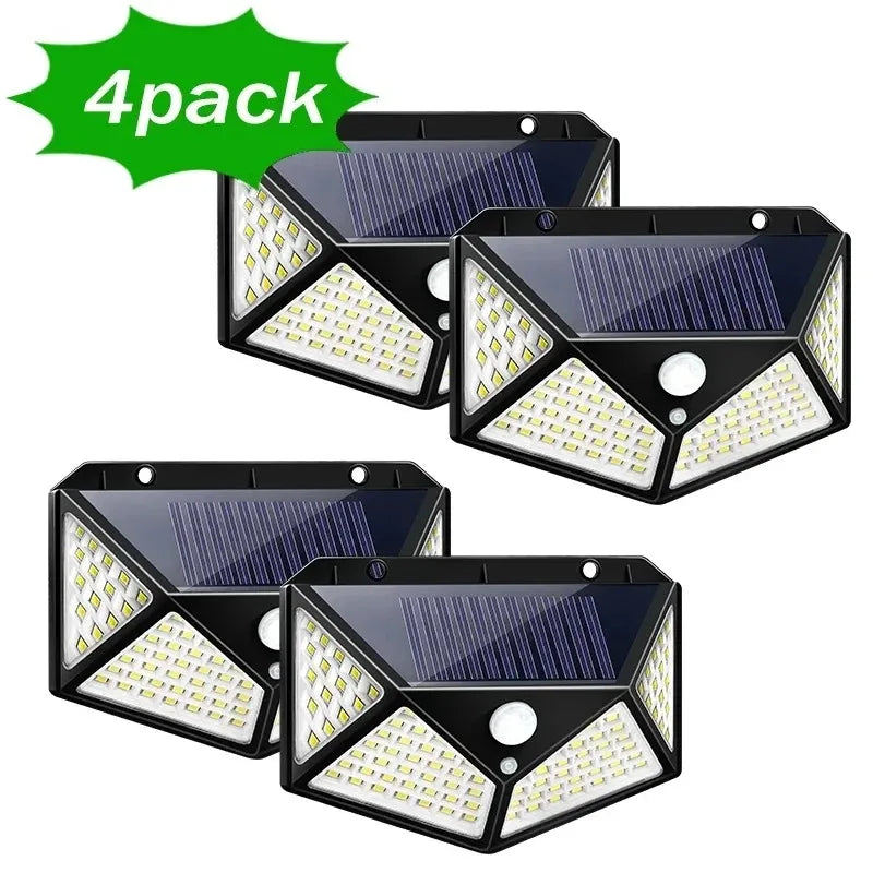 6 kusov 100 LED reflektorov Solárna lampa Pohybový senzor Vonkajšia záhradná dekorácia Solárne LED osvetlenie senzorom Vodotesný reflektor