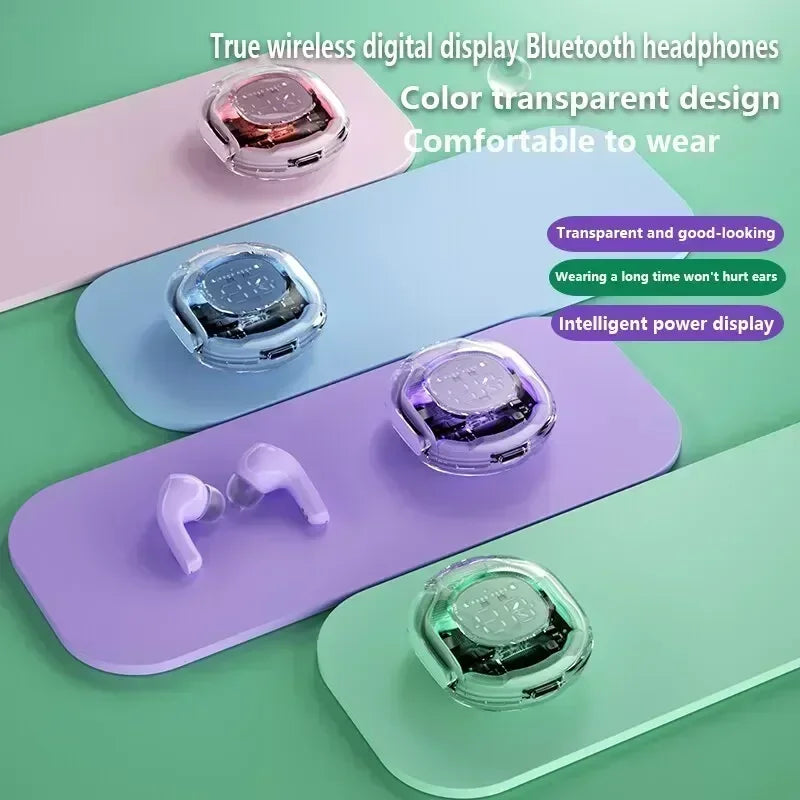 Bezdrôtové Bluetooth slúchadlá T8 Bezdrôtové Bluetooth slúchadlá LED Power Digital Display Stereo Sound Bezdrôtové slúchadlá pre Xiaomi