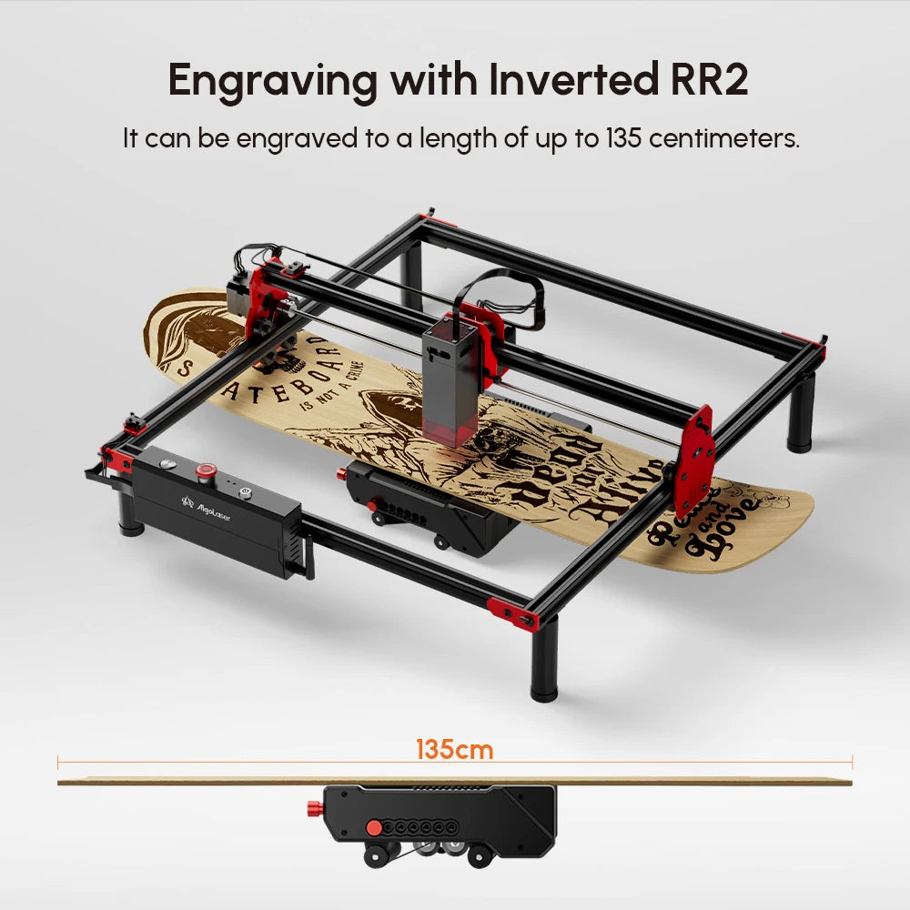 NOVINKA AlgoLaser High Power Mini Laser Grave 40x40CM Carving Area Urob si sám laserový rytec CNC rezanie kovov laserom s ovládaním pomocou aplikácie