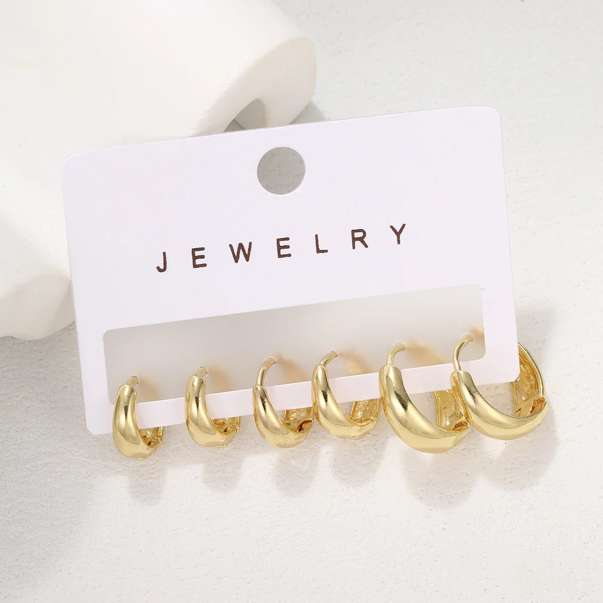 3ks Nové minimalistické medené kovové kruhové náušnice pre ženy Jednoduché kruhové Pánske malé náušnice Punk Unisex Rock Piercing Šperky