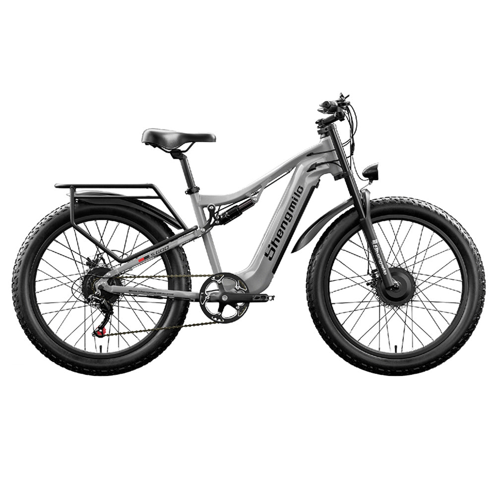 Shengmilo S600 Electric Bike 1000W*2 Motor 48V 17.5AH SAMSUNG Battery 26 Inch Tire 42km/h Max Speed 90km Max Range Mechanical Disc Brake DNM Rear Shock Absorber Shimano 7 Speed