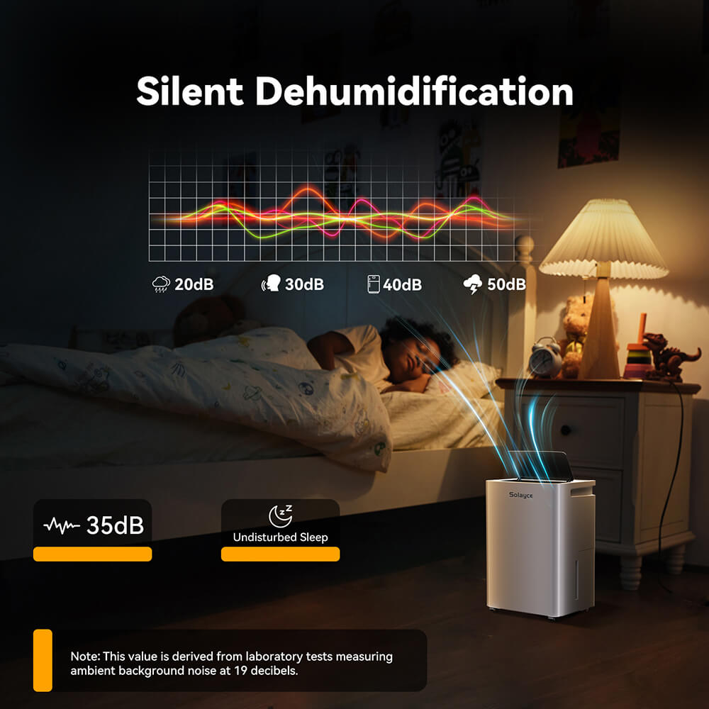 Solayce PD12R-02EE Dehumidifier 12L/24h, 3.2L Large Water Tank, Digital Humidity Display, Coverage Area 35㎡(376 sq. ft), 24H Timer, Ideal for Laundry Drying, Bedroom, Basement, Garage & Kitchen