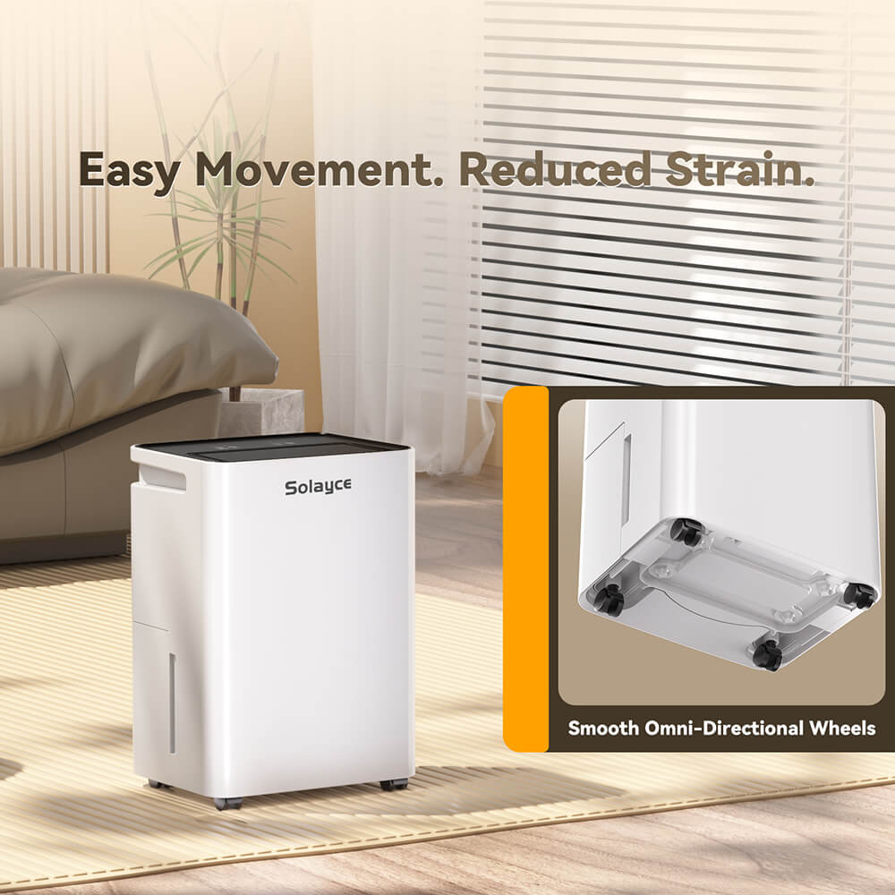 Solayce PD16R-02EE Dehumidifier 16L/24h, 3.2L Large Water Tank, Digital Humidity Display, Coverage Area 50㎡(538 sq. ft), 24H Timer, Ideal for Laundry Drying, Bedroom, Basement, Garage & Kitchen