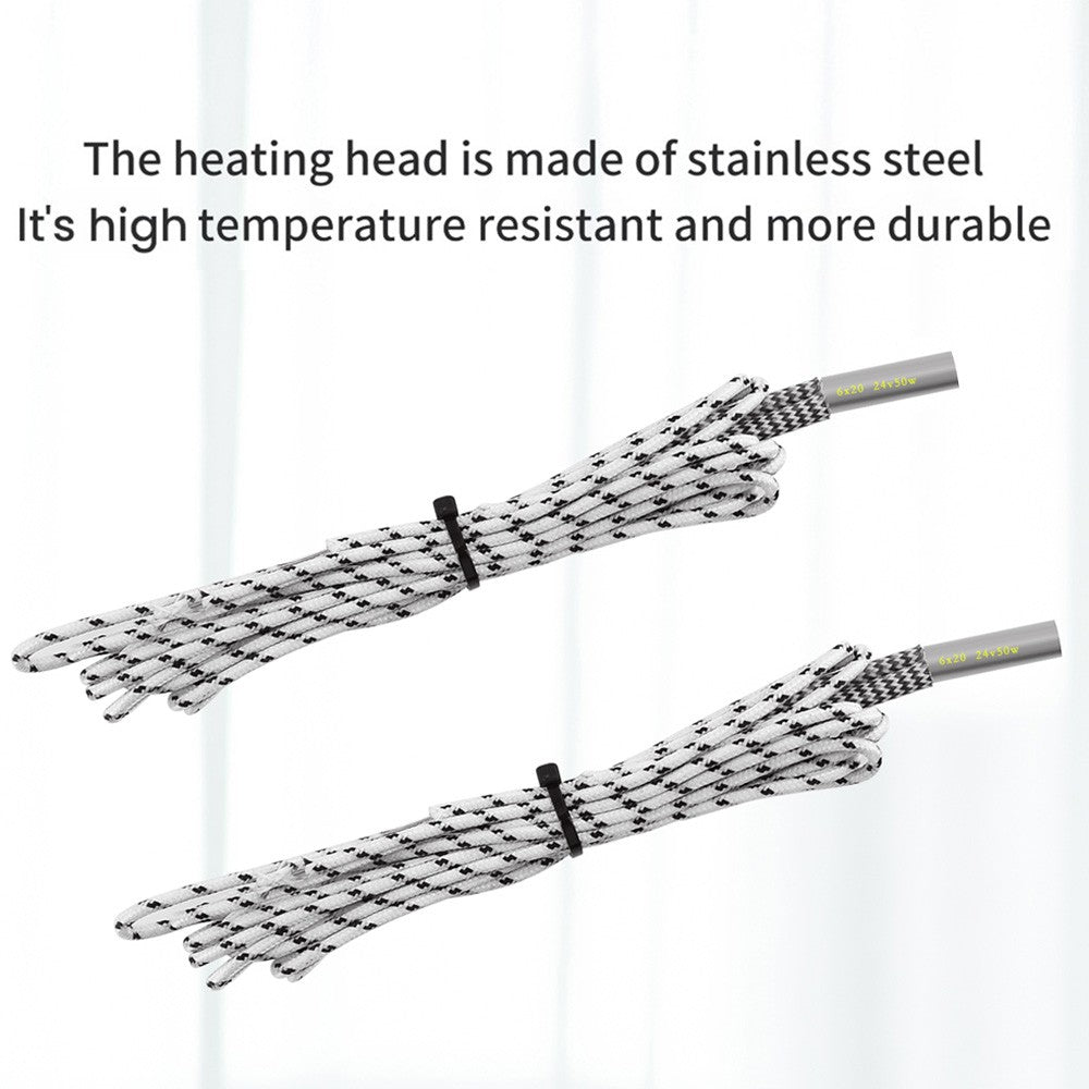TWO TREES 6*20mm 24V 50W High Temperature Heating Rob with 1m Cable