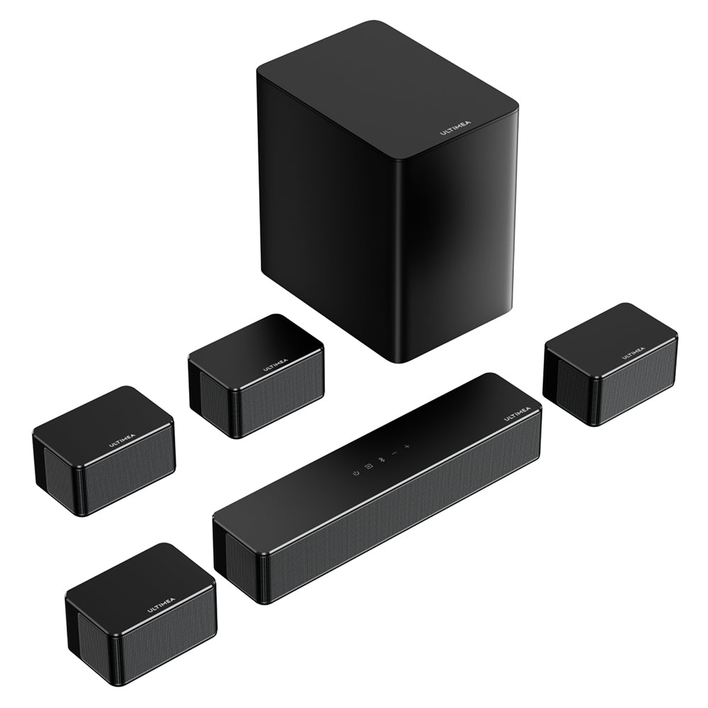 Ultimea Poseidon D70 7.1 Channel Soundbar Subwoofer Speaker Kit, 10 Bands Equalizer, 121 Preset EQ Matrices, BassMX Technology, Smart APP Control