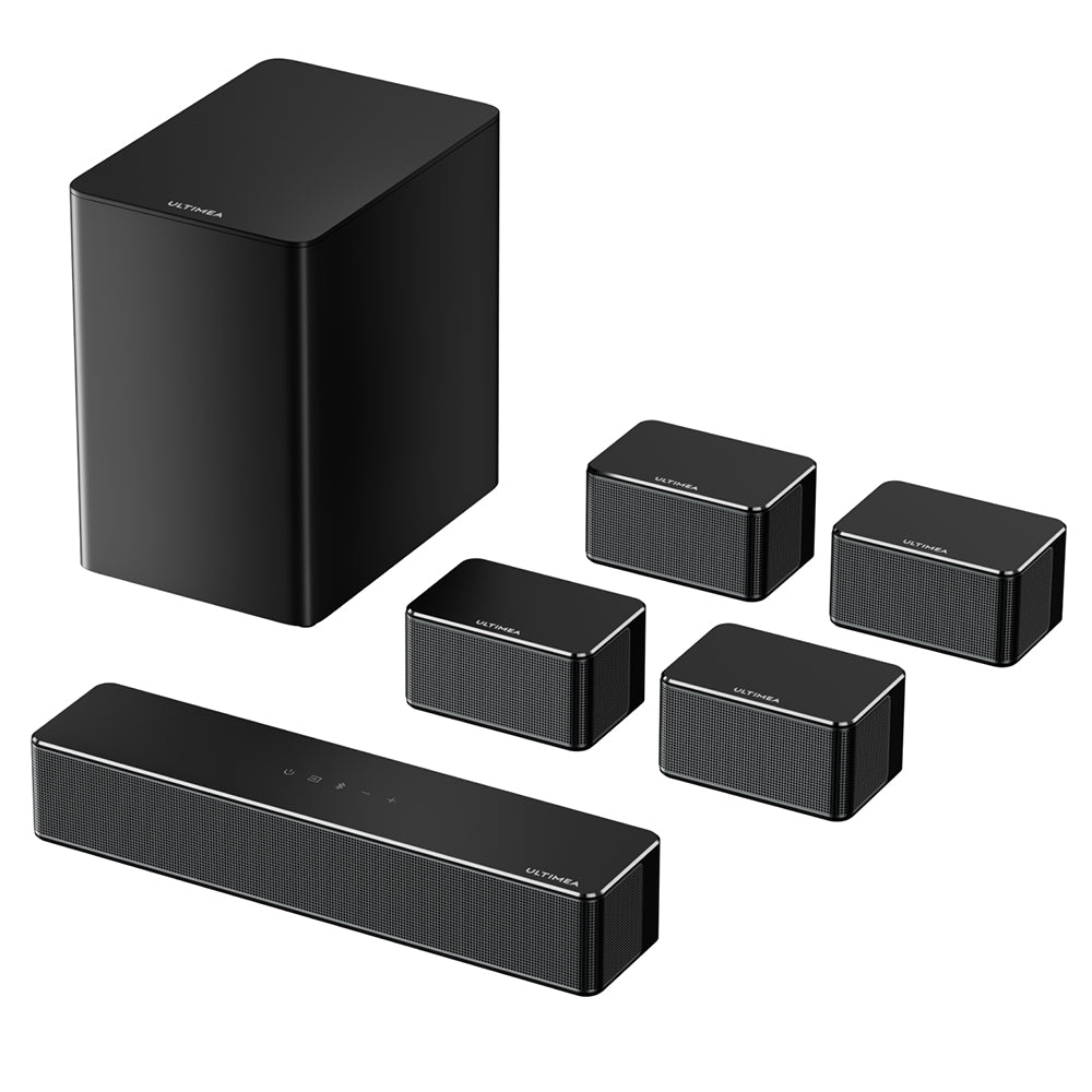 Ultimea Poseidon D70 7.1 Channel Soundbar Subwoofer Speaker Kit, 10 Bands Equalizer, 121 Preset EQ Matrices, BassMX Technology, Smart APP Control