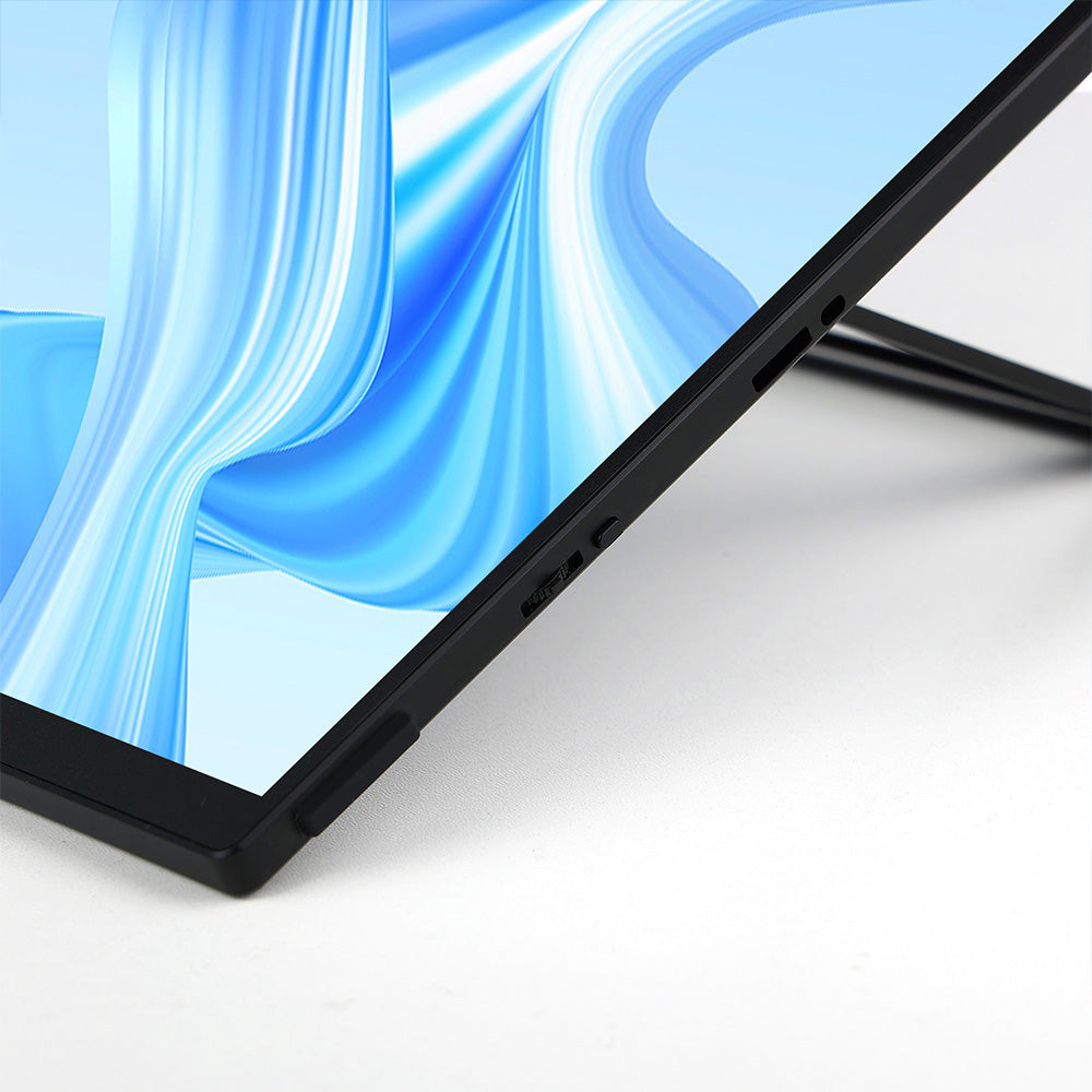 UPERFECT Delta 15.6-inch Dual Screen Portable Folding Monitor, 1920*1080 FHD IPS Screen, 60Hz Refresh Rate, 1000:1 Contrast Ratio, 360° Folding, Built-in Speaker, Built-in Stand & VESA Mountable, 2*Full-Featured Type-C, 2* mini HDMI - EU Plug