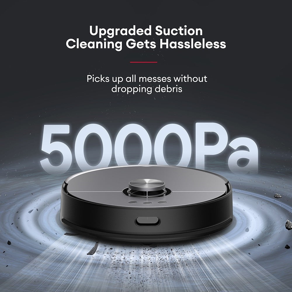 Ultenic MC1 Robot Vacuum Cleaner with Fully-Automatic Station, 5000Pa Suction, Dual-Rotating Mopping, Hot Air Drying, 3L Dustbag, 5200mAh Battery, Max 180 Mins Runtime, APP/Voice Control