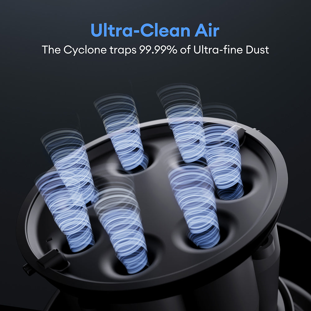 Ultenic U10 Ultra Cordless Vacuum Cleaner, 40kPa Suction, 450W Digital Motor, Self-standing, Telescopic Tube, 40min Runtime, Built-in Flashlight, 180° Swivel, 1L Dustbin