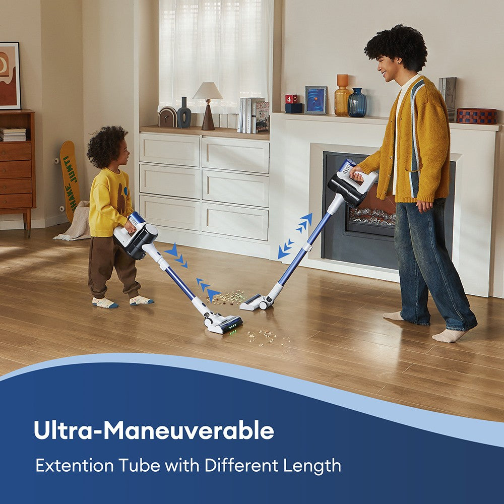 Ultenic U10 Ultra Cordless Vacuum Cleaner, 40kPa Suction, 450W Digital Motor, Self-standing, Telescopic Tube, 40min Runtime, Built-in Flashlight, 180° Swivel, 1L Dustbin