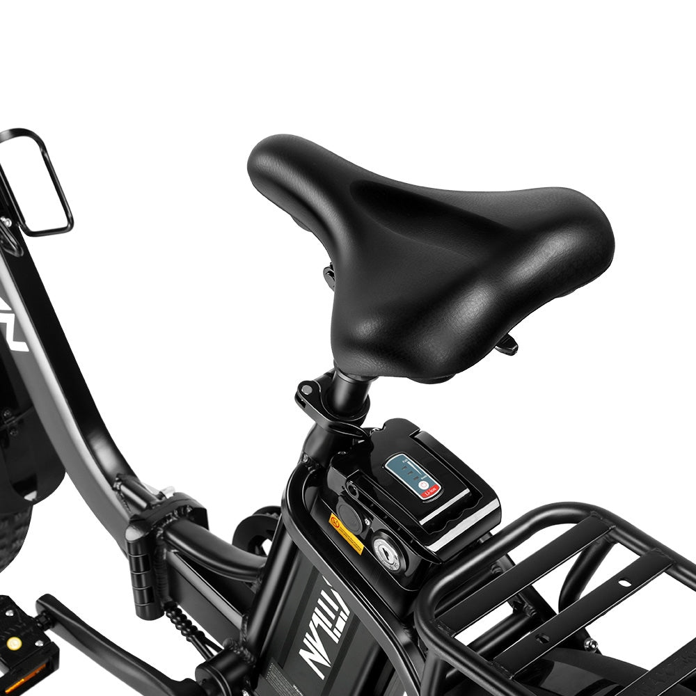 Vitilan U7 2.0 Foldable Electric Bike, 20*4.0-inch Fat Tire 750W Motor 48V 20Ah Removable LG Lithium Battery 28mph Max Speed 50-65miles Range Dual Suspension System Hydraulic Disc Brake - Black