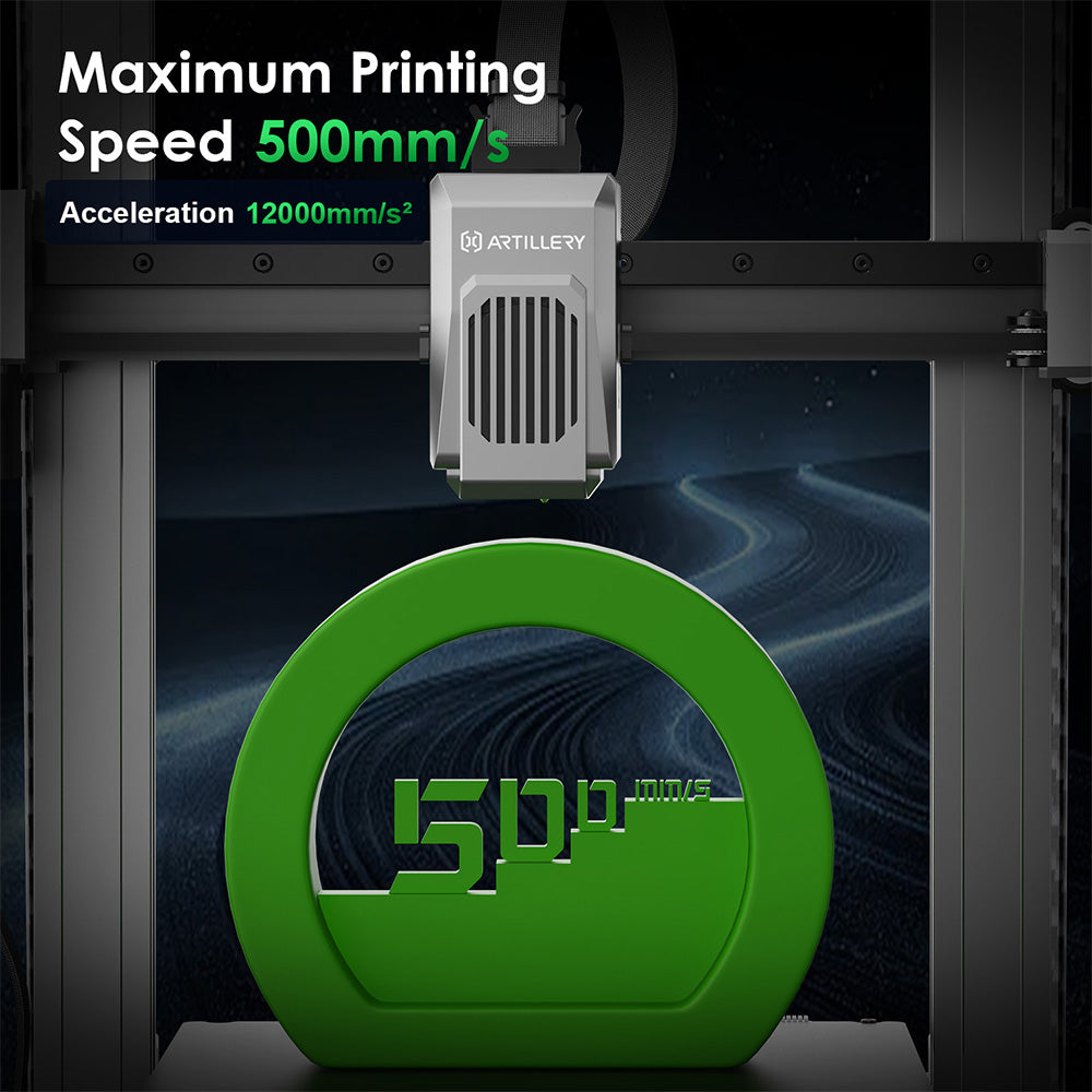 Artillery Sidewinder X4 Pro S1 3D Printer, 240*240*260mm, 500mm/s Printing Speed, X Y-axis Linear Rail, Direct Drive Extruder, 81 Points Auto Levelling, Double Pull Rod, Auto Cleaning Nozzle