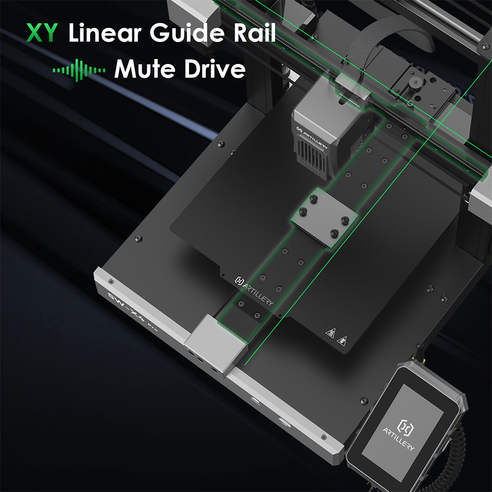 Artillery Sidewinder X4 Pro S1 3D Printer, 240*240*260mm, 500mm/s Printing Speed, X Y-axis Linear Rail, Direct Drive Extruder, 81 Points Auto Levelling, Double Pull Rod, Auto Cleaning Nozzle